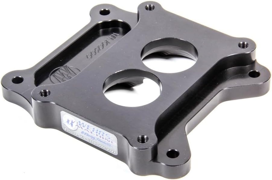 Part Synergy Replacement for Carburetor Adapter - 1 in Thick - 2 Hole - Holley 2-Barrel to Spread Bore - Aluminum - Black Anodized Direct Fit
