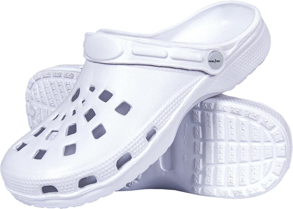 Reis Bcdots_W36 Clogs, White, 36 Size