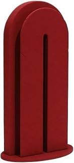 ジュエリースタンド 小売用マイクロファイバーアーチ型ネックレスホルダー(Red,小さい)