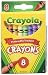 Crayola Crayons, 8 Count (Case of 48)
