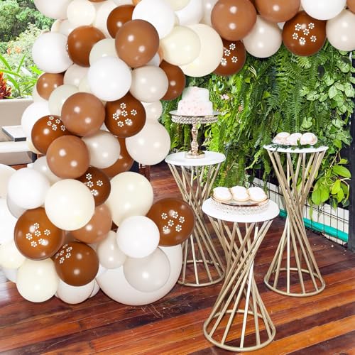 Image of 131 Pcs Cielito Lindo Party Decoration Platos De Barro Fiesta Balloons Arch Kit Backdrop Mexican Talavera Party Decorations for Wedding Birthday Baby Shower Bridal Engagement Photo Supplies(Brown)