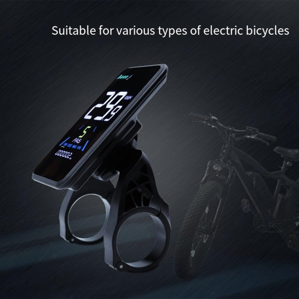 Cruscotto LCD per biciclette elettriche con sensori integrati per velocità e monitoraggio e progettato per uso esterno in bicicletta