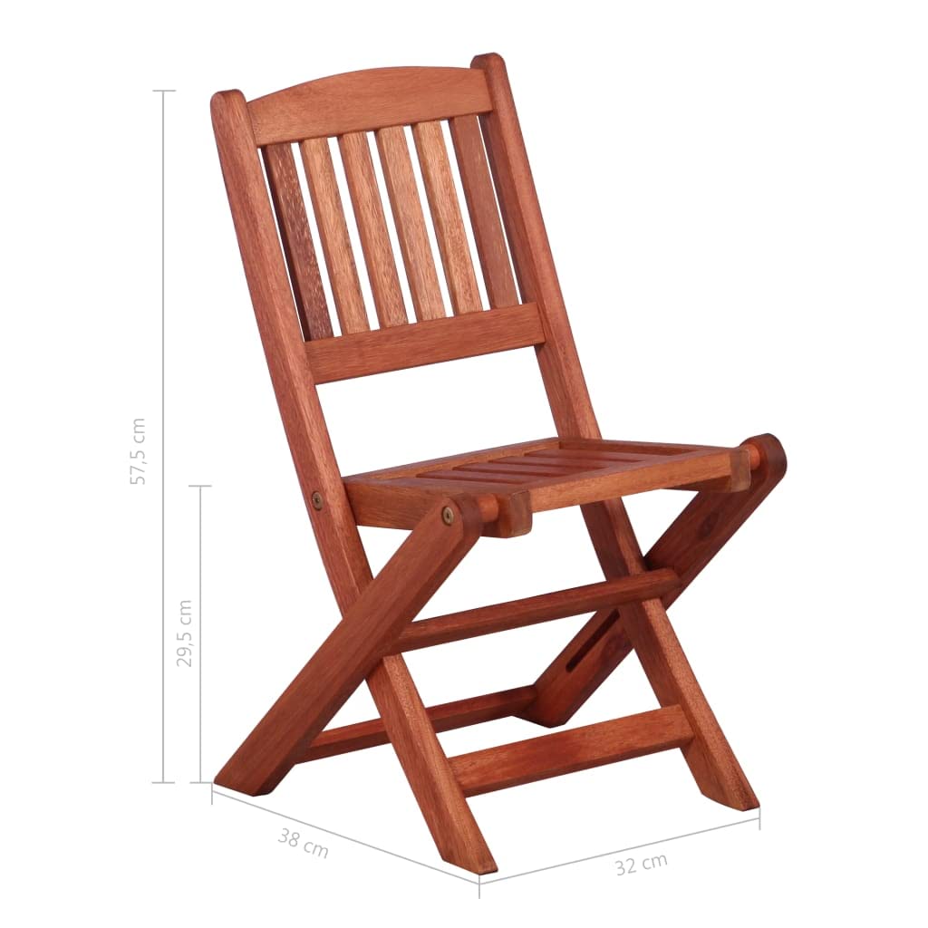 vidaXL Ensemble de Bistro 3 pcs pour Enfants Bois d'Eucalyptus Massif Meuble