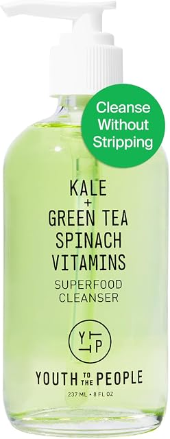 Les jeunes au peuple Kale + Thé vert Superfood visage nettoyant
