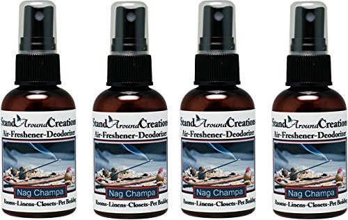 Set Of 4 - Concentrated Spray For Room / Linen / Room Deodorizer / Air Freshener - Nag Champa #TOP27