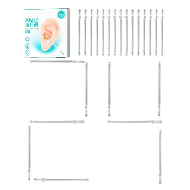 Adhesive Cleaning Stick Personal Care Swab Double Ended Tool Gentle Stick Resin Earwax Removal Pick for Personal Care