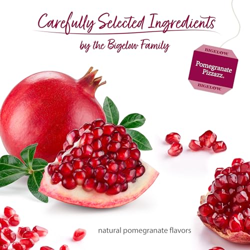 image for Bigelow Tea Pomegranate Pizzazz Herbal Tea, Caffeine Free Tea with Pom