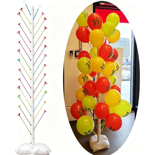 Ballonbogen Kit, 2.5M & 1.5M Halbbogen Ballonbogen Gestell, Freie Biegung Ballonständer für Boden Geeignet für Geburtstag, Hochzeit, Graduation Party, Jubiläum, Gold