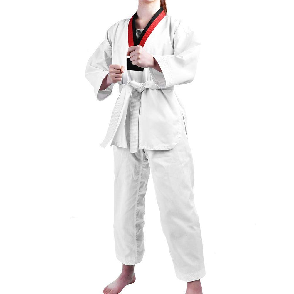 Alomejor Uniforme de Karaté Taekwondo 100% Algodón Con Cinturón Incluido Para Entrenamiento y Competición - Traje de Artes Marciales Para Adultos y Niños - Combatsport Ropa Deportiva de Alta Calidad
