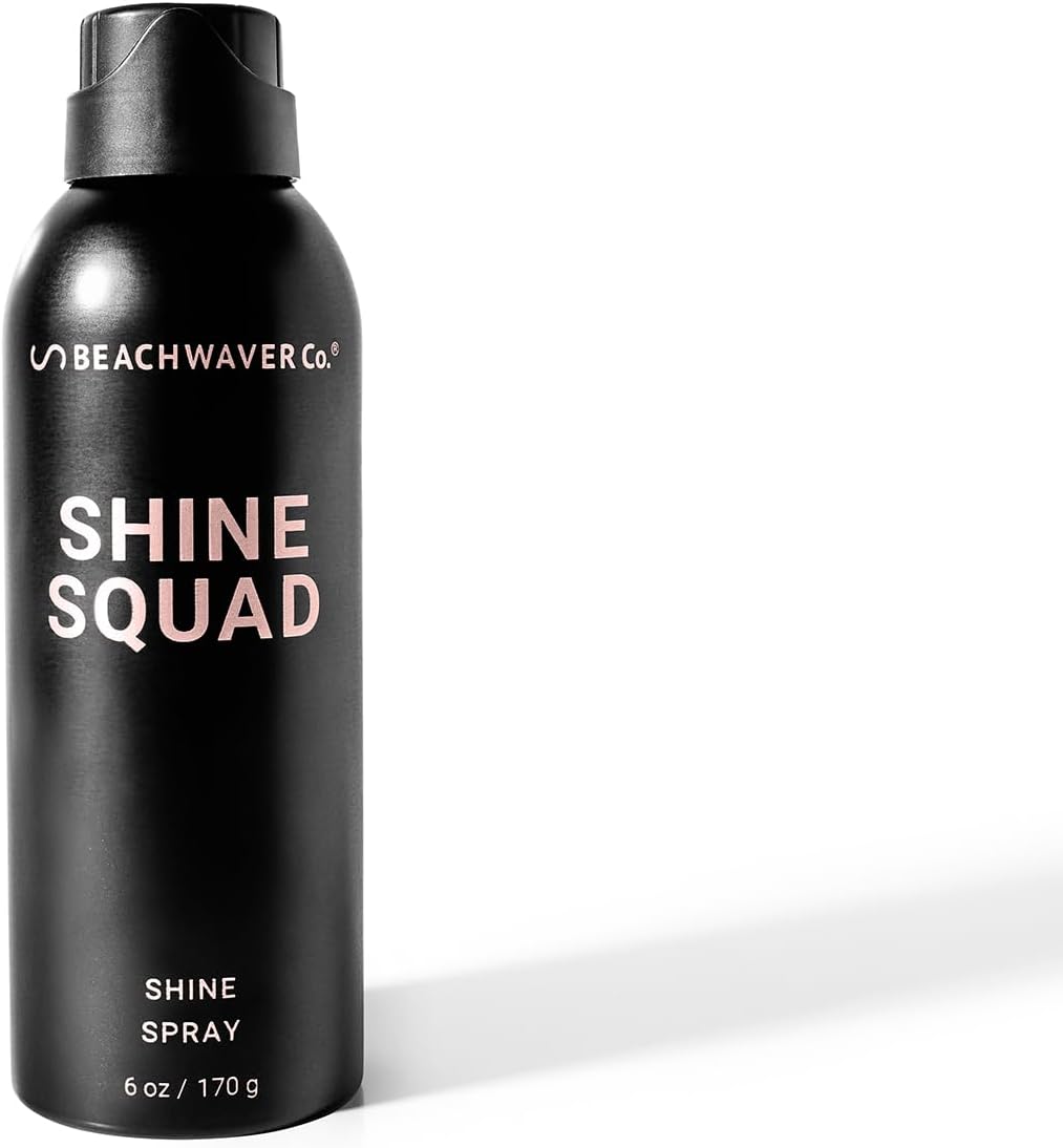 The Beachwaver Co. Shine Squad Shine Spray - Full Size (6 Oz) | Lightweight, Glossy Finishing Spray for Hair w/HiX Vegan Bond Multipliers | Post-Styling Mist - Smooth Finish & No Frizz