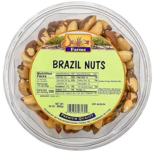Brazil Nuts | Whole Raw | Non-GMO | Premium Quality | Bulk Value Size 24 Oz (1.5 Lb.)