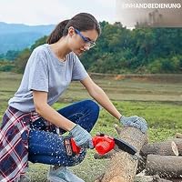 Mini Kettensäge 6 Zoll mit Akku 2 x 4000 mAh, Akku Kettensäge mit Automatischer Öler, Handkettensäge Akku für Gartenscheren Astschere Holzschneidenz – Ansicht 5