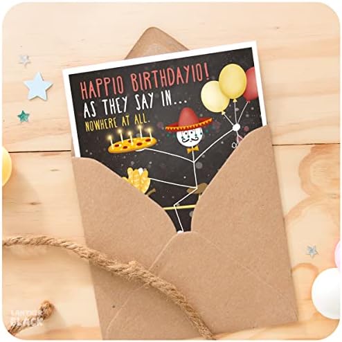 Happio Birthdayio, Funny Birthday Card, Pizza Card, Bicycle Card, Generic Foreign Card