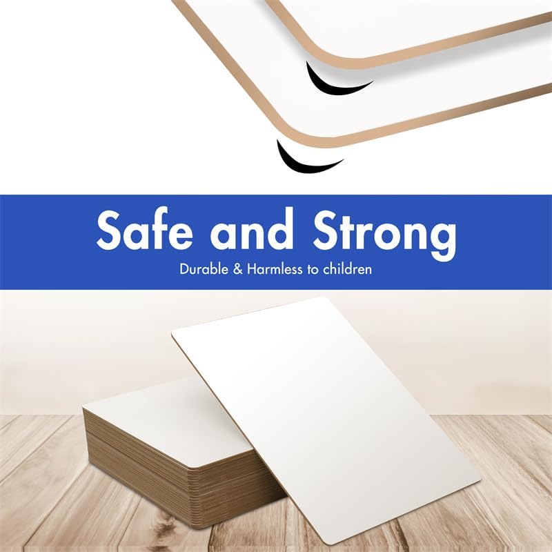 Miniatura 6 de Pizarra de borrado en seco para el aula, 9 x 12 pulgadas, de doble cara, pizarra de borrado en seco para estudiantes para la escuela y el