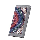Womens Bifold Long Wallets Slim Snap Wallet Card Holder Organizer with Snap Fastener and ID Window...