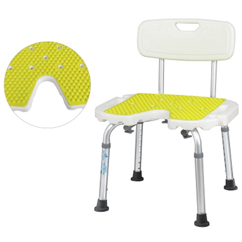 Taburete de baño, Asiento de baño Silla de Ducha Ajustable en Altura Ligera-Aplicable a Ancianos, Mujeres Embarazadas, Discapacitados,B