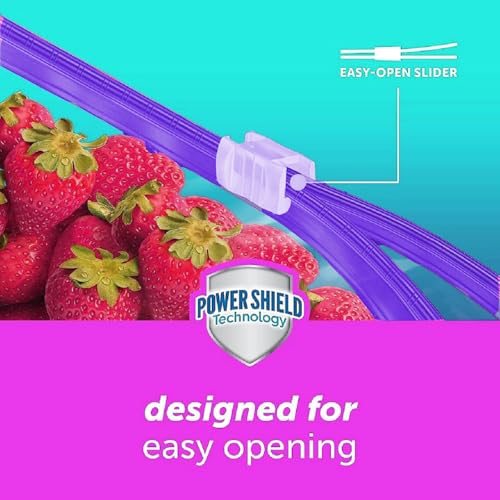 Image of 10 PCS Zip Lock Bag for Fridge | Slider Freezer Bags for Food Storage | Resealable Ziplock Pouch for Travel, Kitchen Organization | Freshness Easy Open Clear Bags BPA FREE -PURPLE-V963