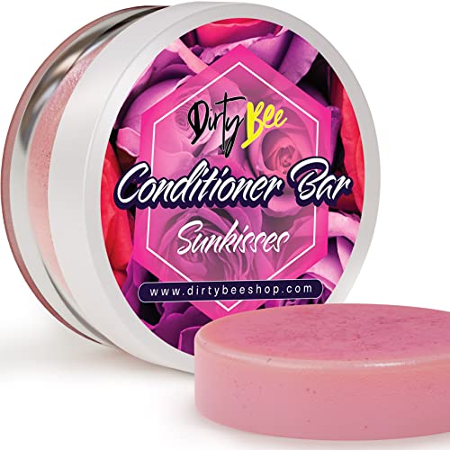 Dirty Bee Vegan Conditioner Bar - All Natural Deep Conditioner For Dry Damaged Hair - Cleansing, Smoothing & Volumizing Straight & Curly Hair Care Products Travel Size, 50-75 Washes #TOP16