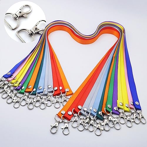 ATB-Foger Schlüsselanhänger Karabiner Hummer Schlüsselanhänger mit Drehgelenk D ringe Schwenk Schlüsselanhänger Clip 30 Stück Innenweite 20mm Karabinerhaken für DIY Hänge Schmuckherstellung