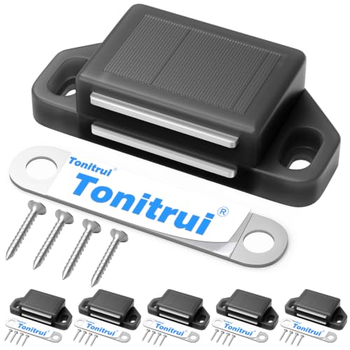 Tonitrui Cabinet Magnetic Catch Door Latch 25LB for Kitchen Drawer Magnets to Stay Closed Magnetic Catch Closet for Drawer（Black 6 Pack）