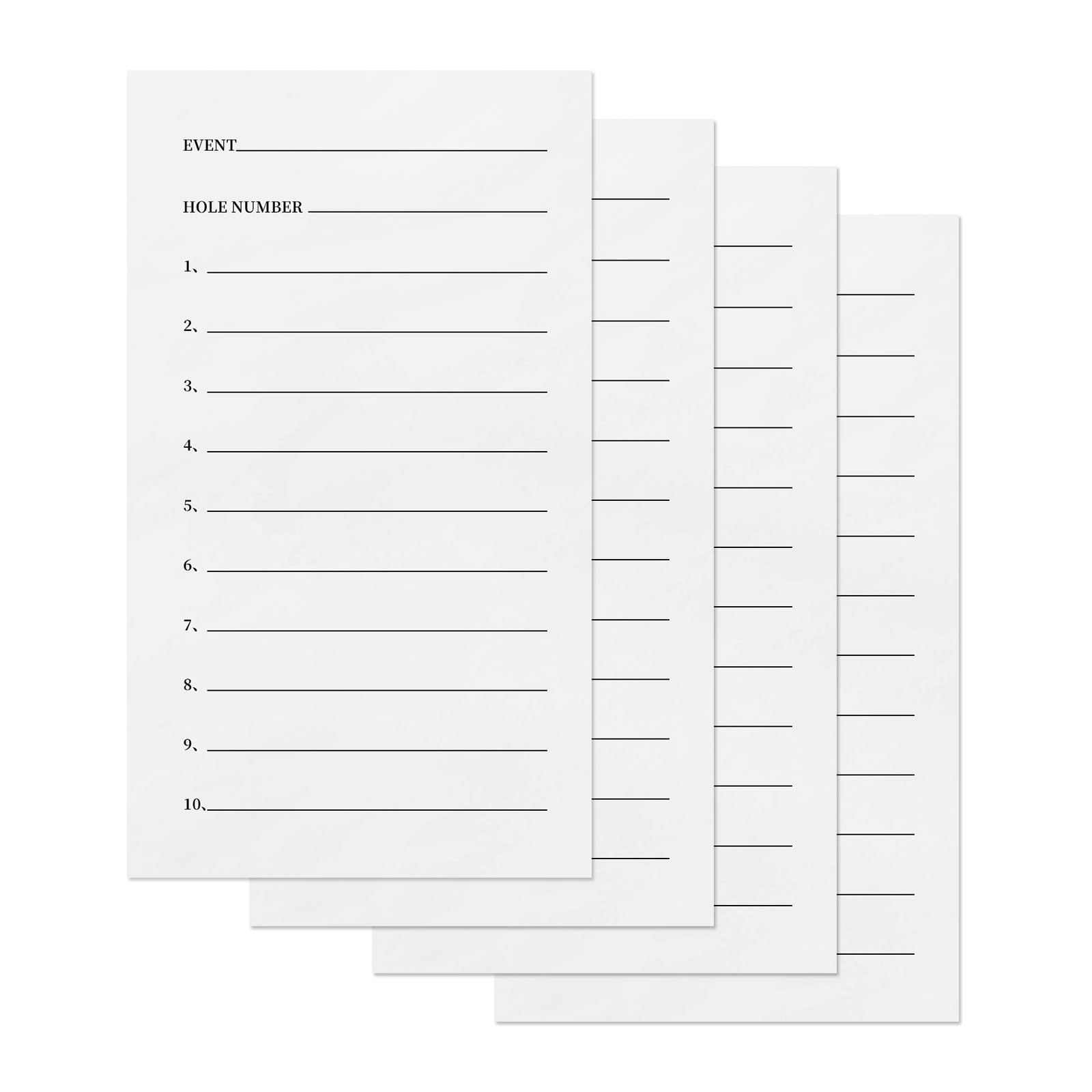 50 Sheets Cards, Closest to The Pin Marker Cards, Golf Metal Proximity Marker Paper