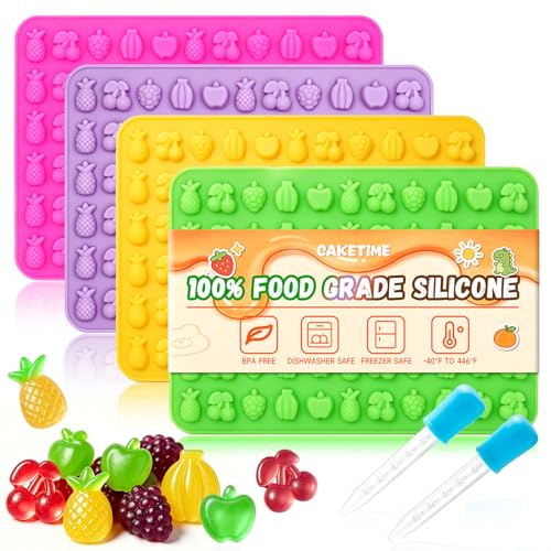 Fruit Snack Molds 4pcs Gummy Molds Silicone Chocolate Candy Molds