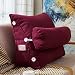 DALIAN Almohada De Cama Cojines De Lectura para Dormir,Almohadas De Apoyo Lumbar para La Espalda con Funda Extraíble,Burgundy