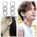 Punk Big Chain Drop Dangle Small Hoop Earrings for Women Men Stainless Steel Charms Thick Tassel Dropping Huggie Hoops Cartilage Hypoallergenic Fashion Personalized Y2K Jewelry