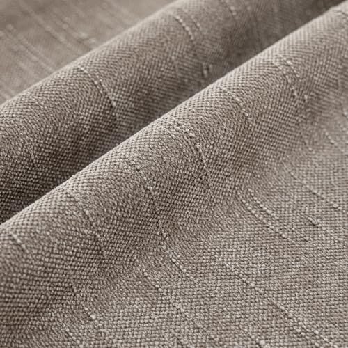 Image of Foindtower Set of 2 Soft Textured Chenille Throw Decorative Pillow Covers Square Accent Solid Cushion Cover Cozy Neutral Farmhouse Pillow Case for Couch Sofa Bedroom Living Room 26x26 Inch,Light Taupe