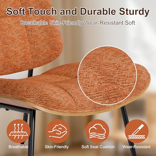 Sillón moderno sin brazos Naranja miniatura 4