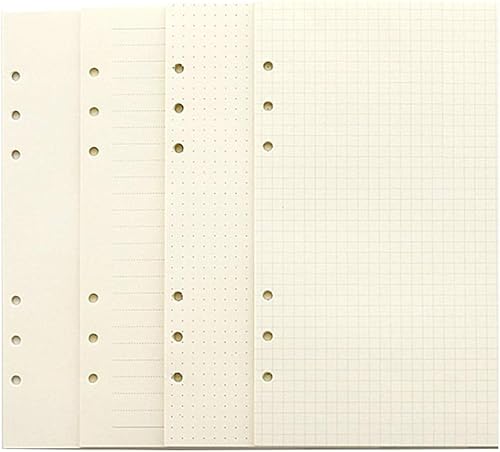 Miniatura 62 de Recambio de planificador A5 negro en blanco, insertos de planificador A5, repuesto de carpeta de 6 anillas, papel negro para carpeta recargable En