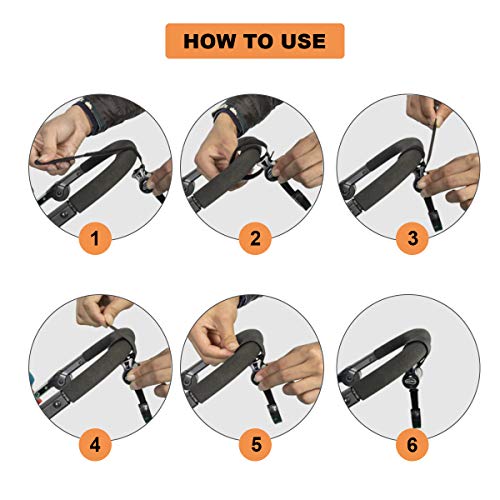 Kinderwagen Haken, LATTCURE Kinderwagen Klammern Haken Clips Stroller Hooks für Einkaufstasche Spielzeug Wickeltasche Winter Decke, Kinderwagen Zubehör (6 Stück)
