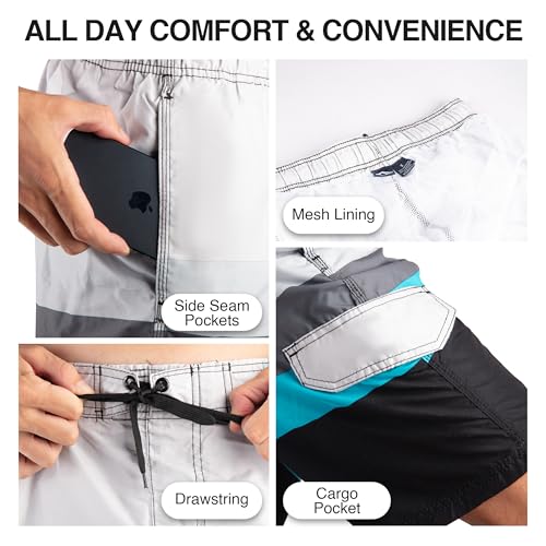 Image of Kanu Surf Men's Big Viper Extended Size Stripe Swim Trunk