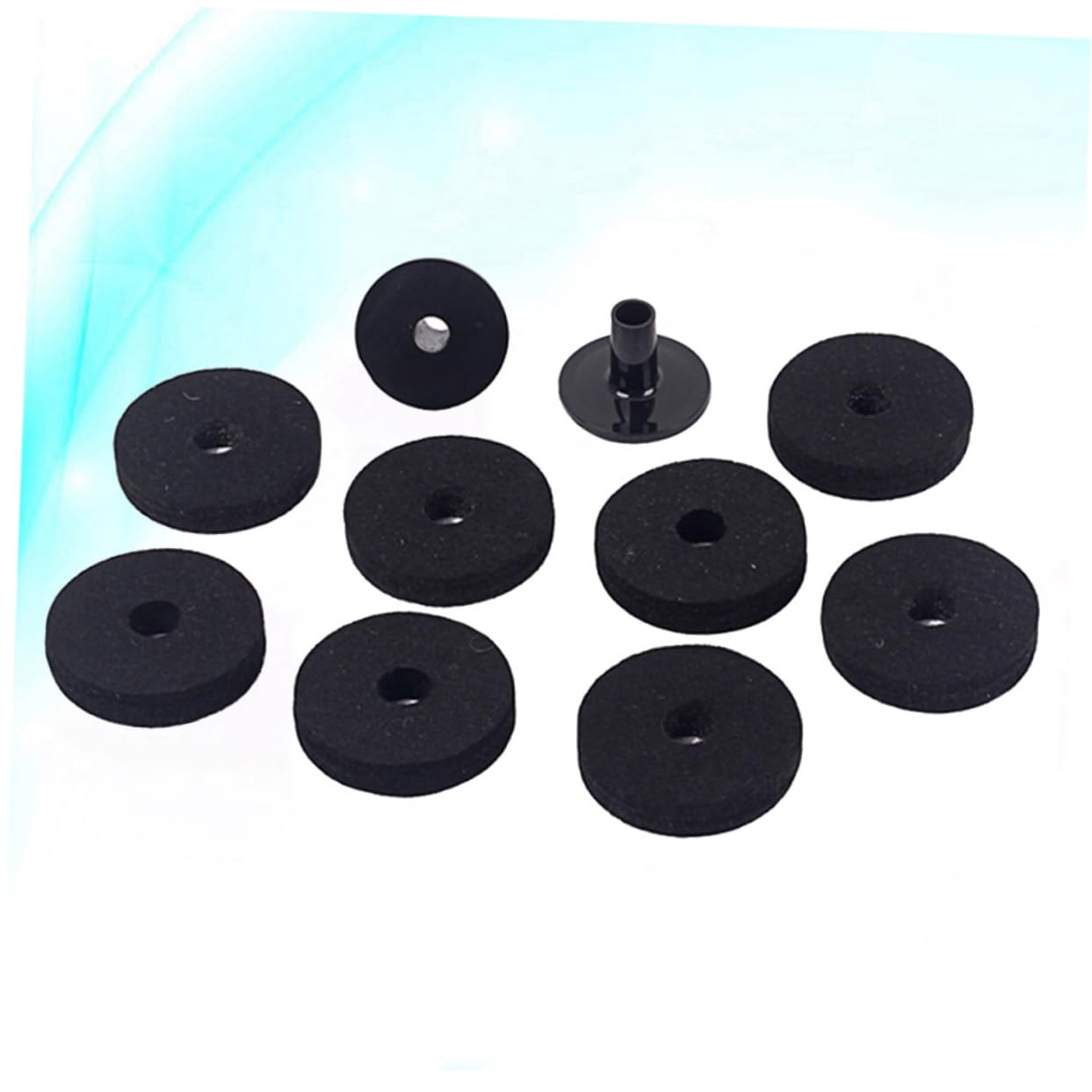 Totority 8 Pcs 50mm Felt Washers Drum Dampeners Gel Pads Cymbal Stand Washer for Drums Percussion Accessory Felt Pad Base Cymbal Sleeve