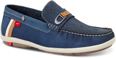 Ferracini Mens Blue Leather Loafers 3972