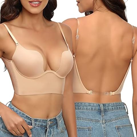 Xnova Sujetador sin Espalda Mujer de U Profunda Cover
