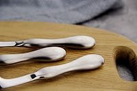 Vista 5 de Adaptive Utensils - Juego de 2 cucharas curvadas para diestros en ángulo, cubiertos de acero inoxidable para temblores de manos, artritis, Parkinson