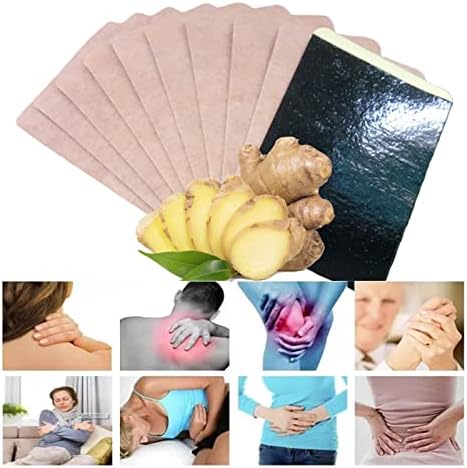 GreenHB 100 Pcs Ginger Patches Herbal Ginger Foot Pads Lymphatic Drainage Pain Patches