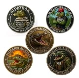 Alligator Alcatraz Coin.2025 New Funny Gator Design,Alligator Alcatraz Humor Collectible Coin,Humorous Historical Gift for Florida Lovers. (1+2+3+4+5)