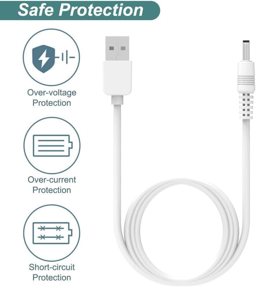 Diagram showing the safety features of the E ECSEM charging cable, including over-voltage, over-current, and short-circuit protection.