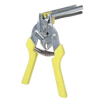 Yellow Cat Dog Animal Clamp Tools Animal Wire Cage Clamp, Sturdy Wire Cage Plier Birdcage Clamp, Birdcage Wire Buckle Plier Clamp for Pet Pet Animal Birdcage(Yellow)