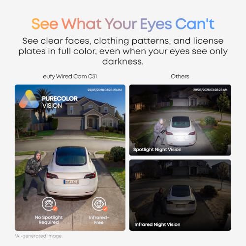 eufy Security Indoor/Outdoor Camera C31, IP66, 360 Pan & Tilt, 24/7 Recording - image 2