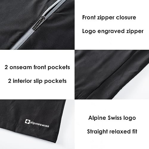 Alpine Swiss Cory Mens Light Windbreaker Jacket Packable Hooded Soft Coat Ideal for Travel Layering Everyday Outdoor Activity4