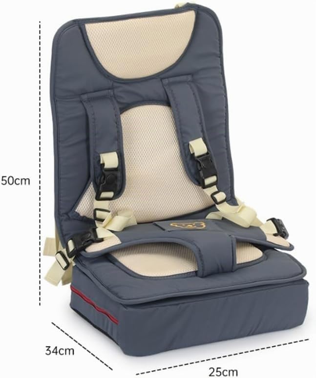Siège auto compact pliable pour bébé avec ceinture de sécurité de voyage, design peu encombrant léger et compact