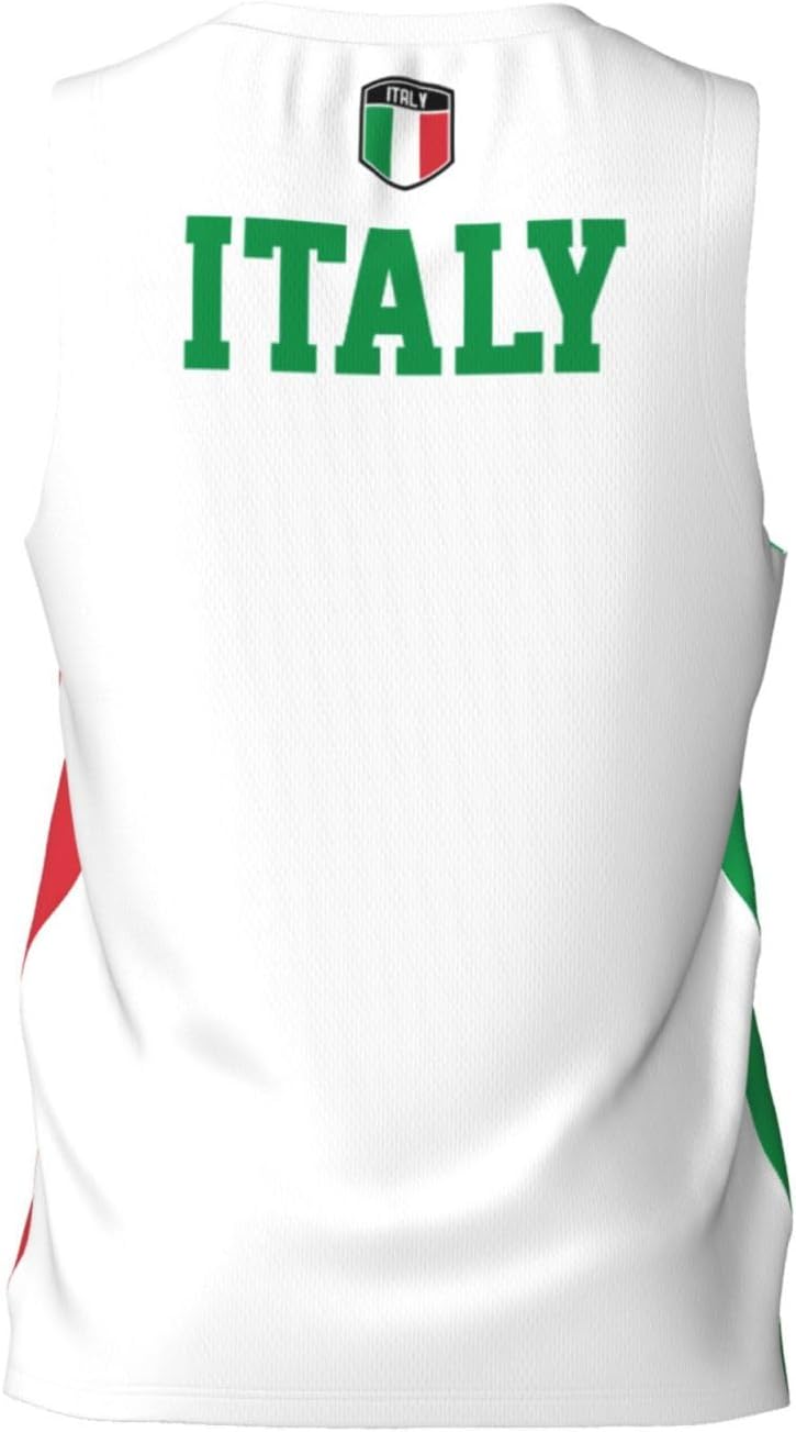 Italy Flag Basketball Jersey Sports Jerseys for Men Running Fitness Training Sleeveless T Shirt