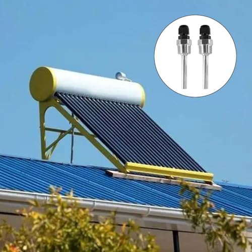 2 Stück Tauchhülse 1/2, Tauchhülsen Temperaturfühler 8 x 50mm, Edelstahl Tauchhülse Gewinde für Temperatursensor