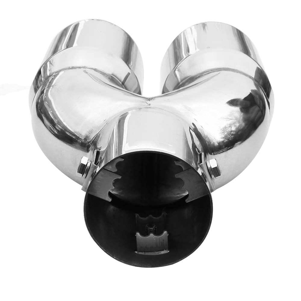 Auspuffblende Edelstahl Chrom - Universell Für Bis 50mm Rohrdurchmesser