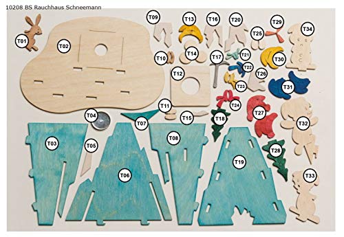Set Portacandele In Legno Hobaku Da Assemblare - 3 Pinguini - Decorazione Fai Da Te 13x9 Cm Con Bicchiere In Vetro - Made In Germany - 2