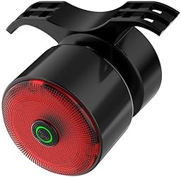 GXGM Luce posteriore per bicicletta, luce posteriore intelligente attivata dal freno, grado di impermeabilità IPX6, batteria ad alta capacità e lunga durata, cinque modalità.