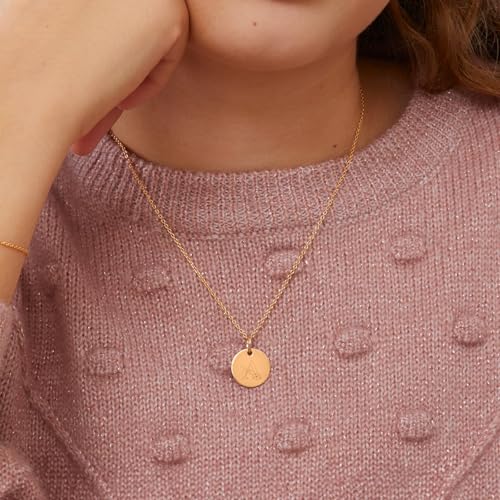 Collier enfant personnalisé initiale florale cadeau baptême - 2